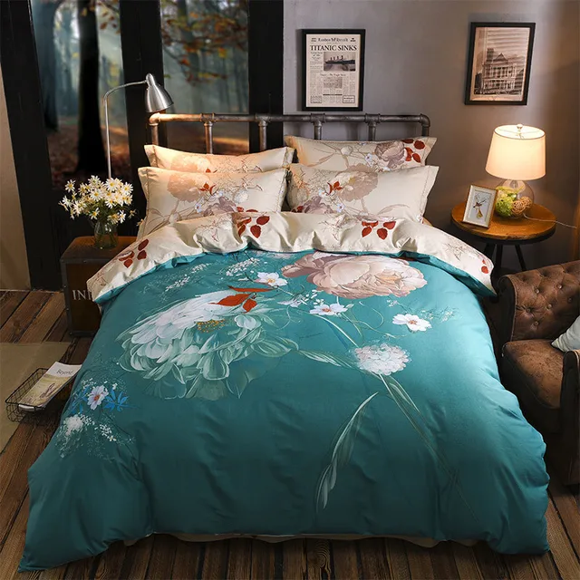 Fresh flower Digital print Bedding Set Quilt Cover Design Bed Set