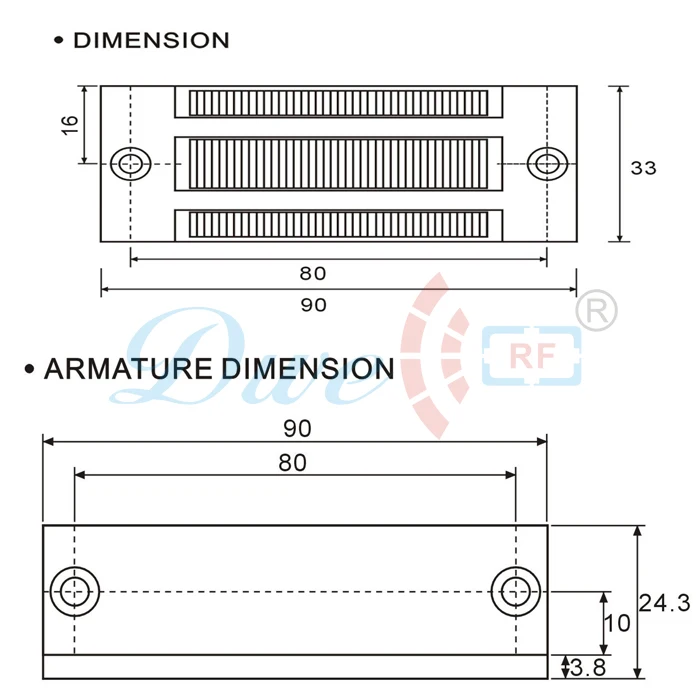 DWE CC RF контроль доступа Электрический замок 120lbs удерживающая сила одиночные двери Электромагнитные замки