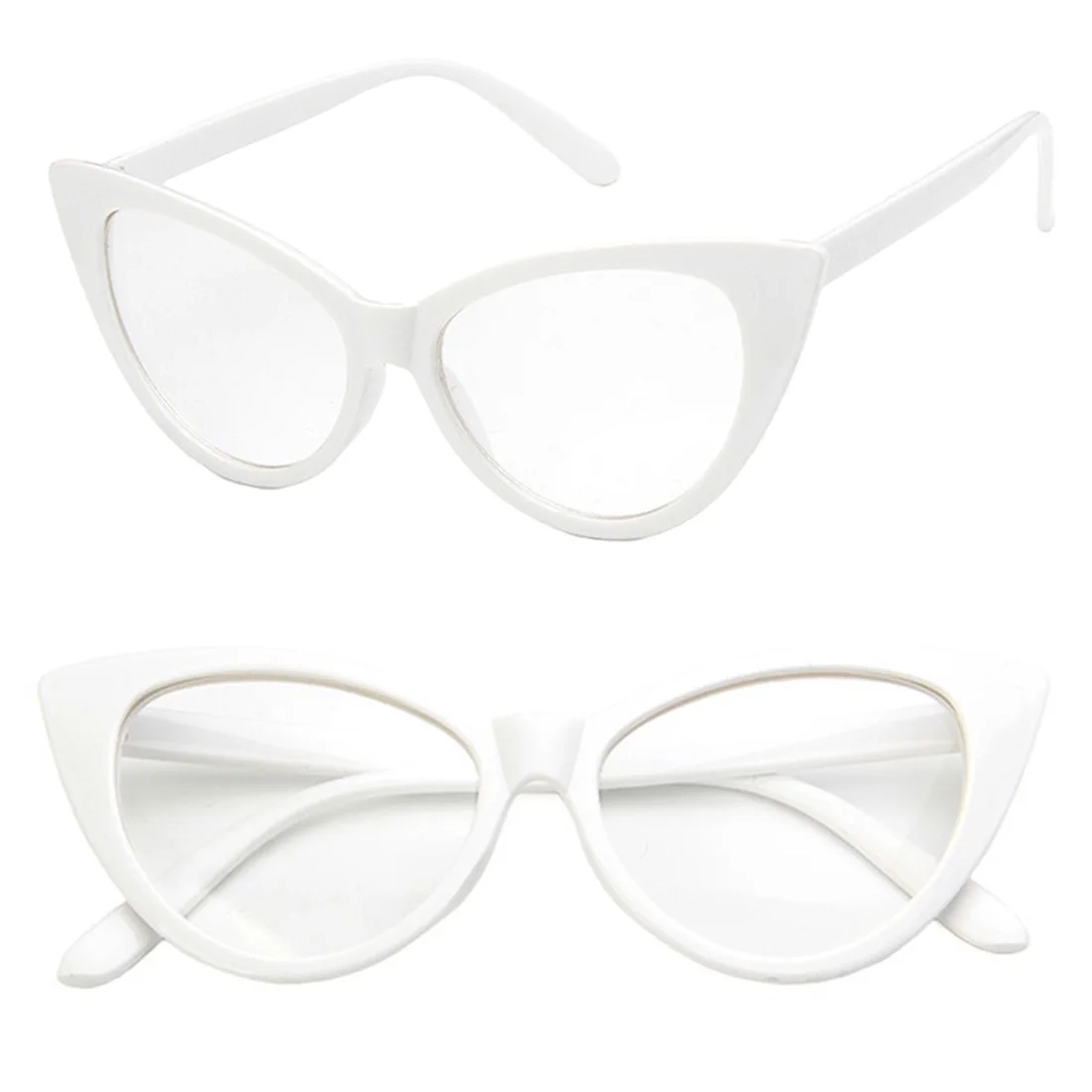 Брендовые прозрачные солнцезащитные очки "кошачий глаз", женские прозрачные очки, оправа для очков, винтажные очки, модные солнцезащитные очки, женские Оттенки UV400 - Цвет оправы: 2