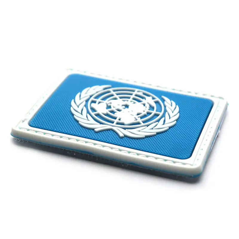 Горячая Международный U.N UN США ПВХ подлинные Наплечные повязки значок синий/зеленый