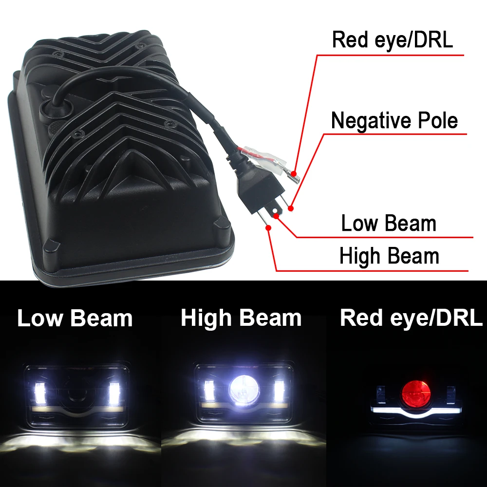 2 шт. 90 Вт 4x" Led Drl луч квадратный светильник головной светильник автомобильный светильник s для Ford Trucks Offrord 12 В 24 в 6000 К грузовик 4X4 внедорожник