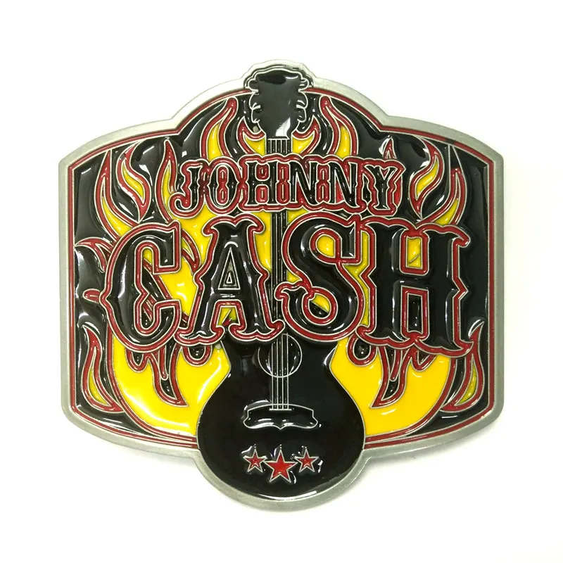 Music Man johnny cash name's guitar Belt Buckle metal Retail Wholesale