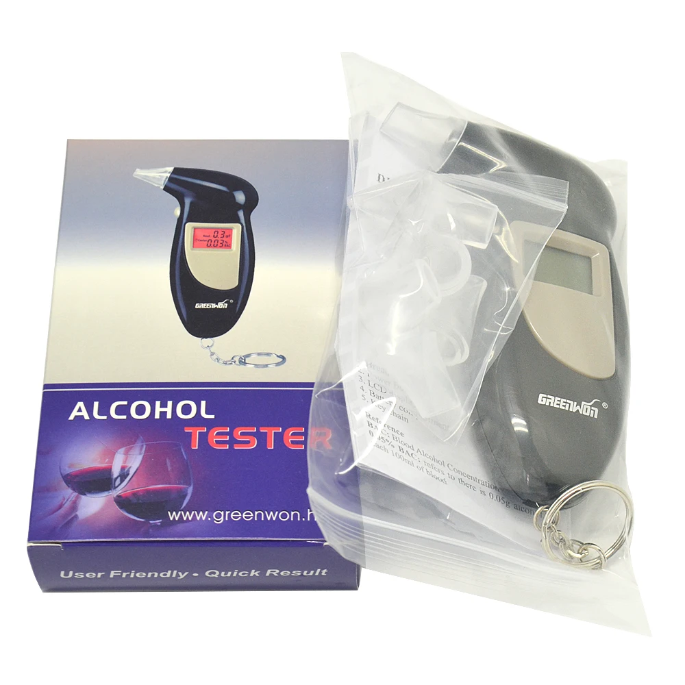 5 pcs/2019 جهاز اختبار شرب الكحوليات الرقمية المهنية الكحول شاشة الكريستال السائل Alkohol اختبار رائحة الفم Alcoholimetro Alcotester