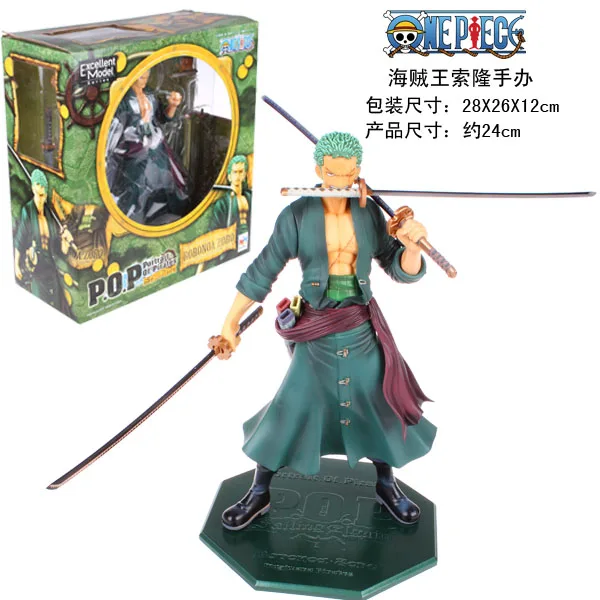 

Anime One Piece POP Roronoa Zoro PVC Action Figure Collectible Model Toy 24CM