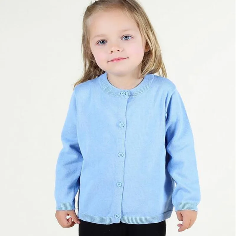 Retail Baby Clothes Candy Color Baby Girls Sweater Cardigan Autumn Long