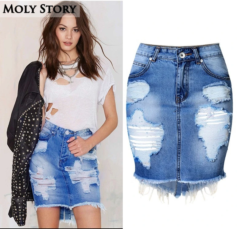 jean skirt fashion