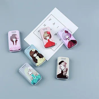 

20 pc/lot Cute girl hairpin gift metal Ornaments accessory Iron box /mini storage case/small tin box