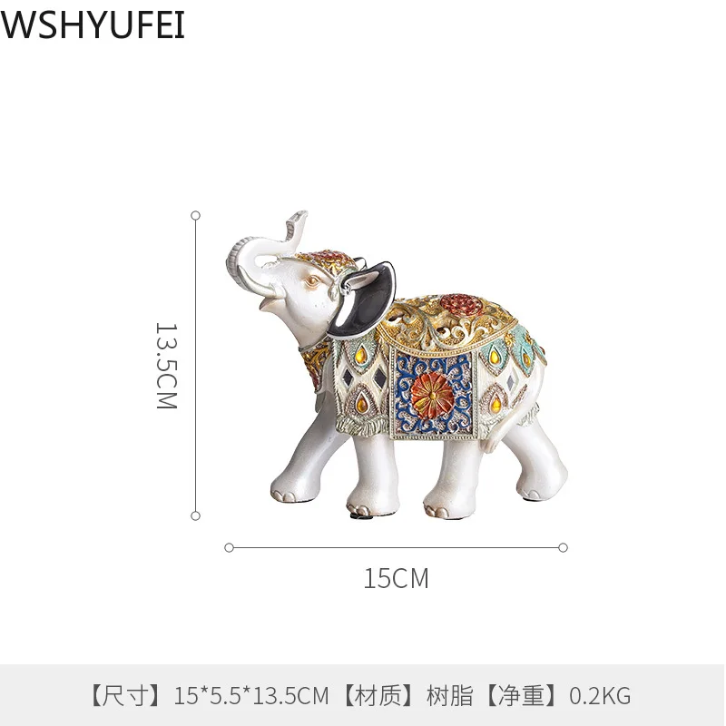 1 шт., аксессуары для гостиной, домашний винный шкаф для телевизора, украшение, цветной слон, свадебные украшения фэн-шуй, подарки