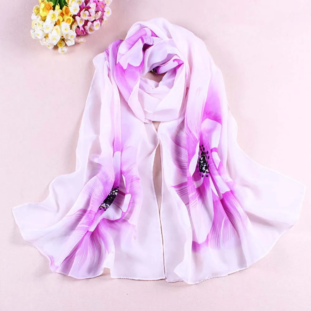 Женский шарф, модный Повседневный платок, женский шарф из шифона, Цветочный платок, пляжный шарф, шарф 160*50 см, женский шарф#10