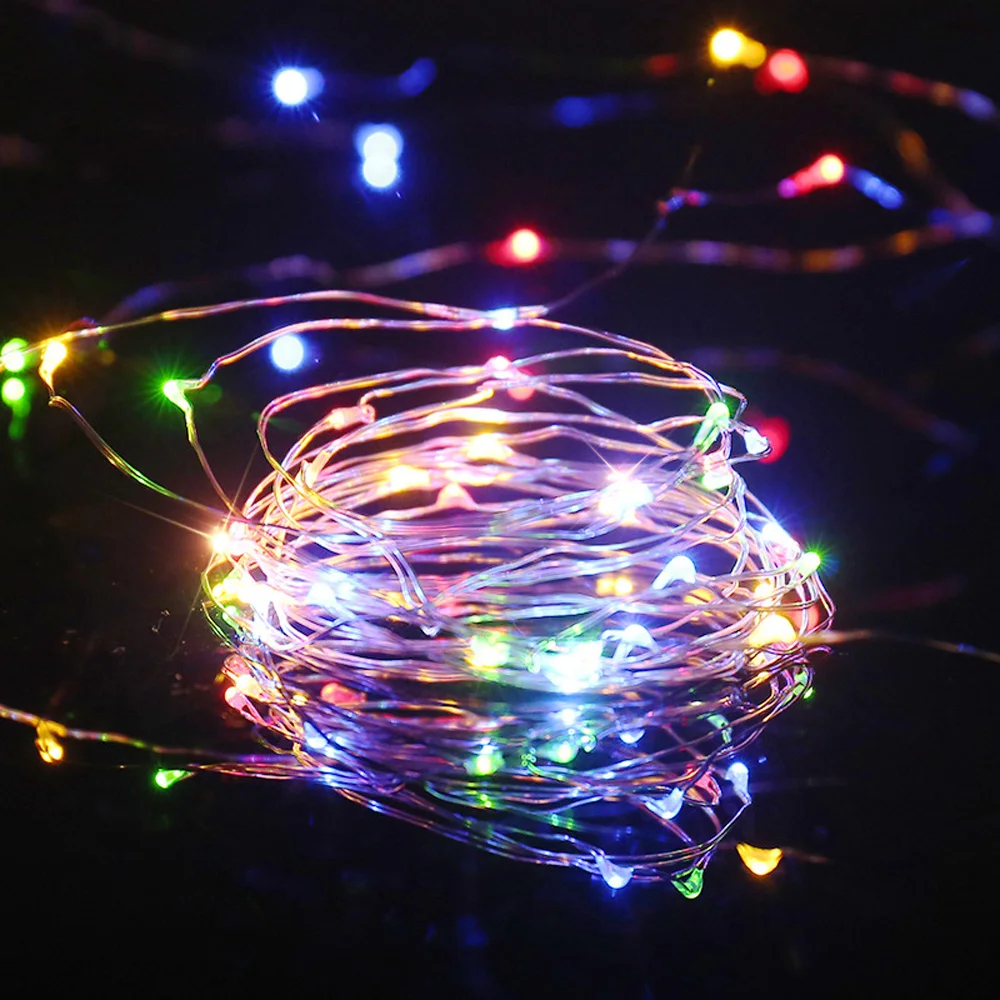 1 5M Fairy Light CR2032 Battery Powered LED Mini Christmas Light Copper