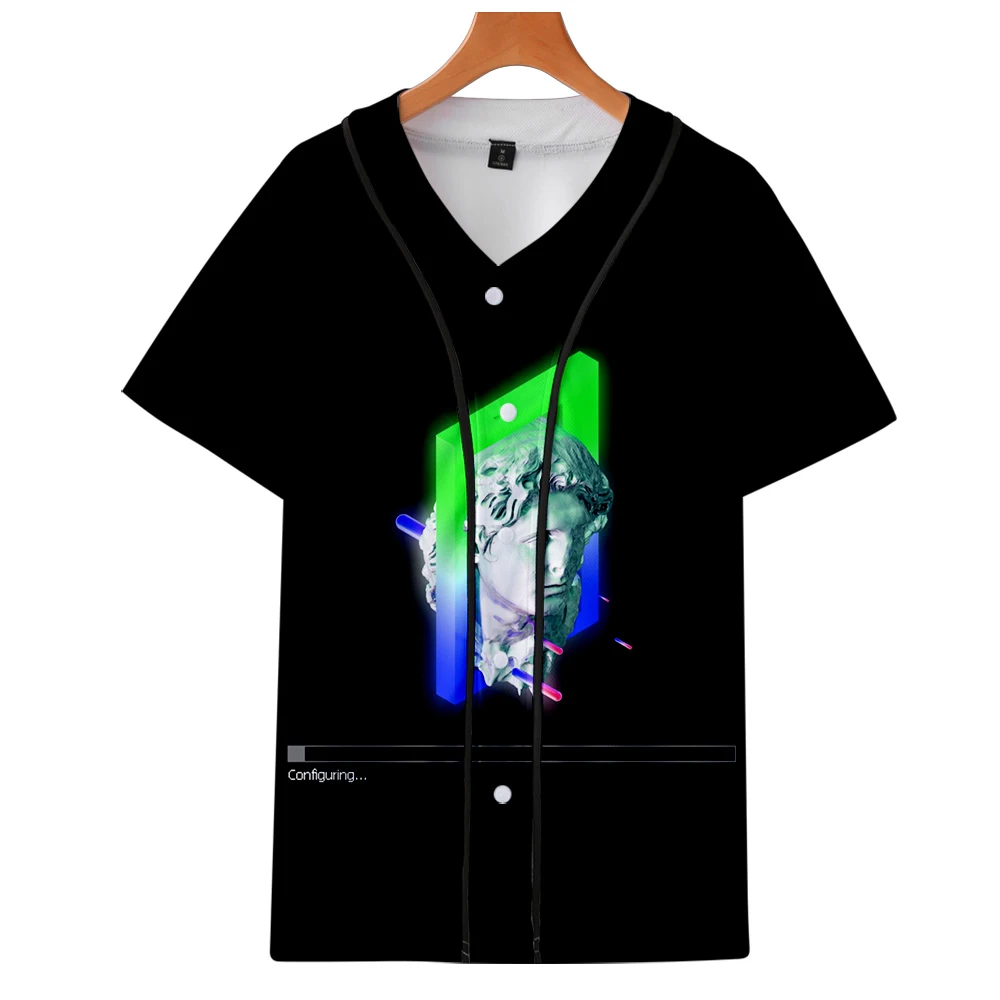 Бейсбольная одежда с коротким рукавом Vaporwave Sad Girl Kakarot принтом Vitale Nero Dante косплей