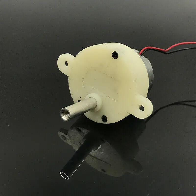 

DC 3V 5V 6V 5RPM Slow Speed Reducer Micro 300 Turbo Worm Gear Motor 32mm Gearbox Threaded shaft 18mm long shaft DIY Toy Model