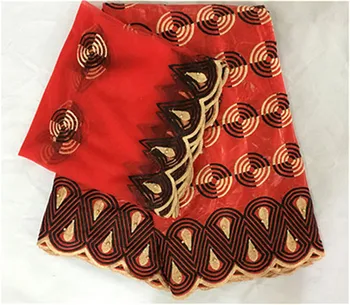 

Bazin brode brocade 2018 nouveau red lace fabric latest bazin riche brocade 2019 nigeran lace fabric 5+2yards/lot