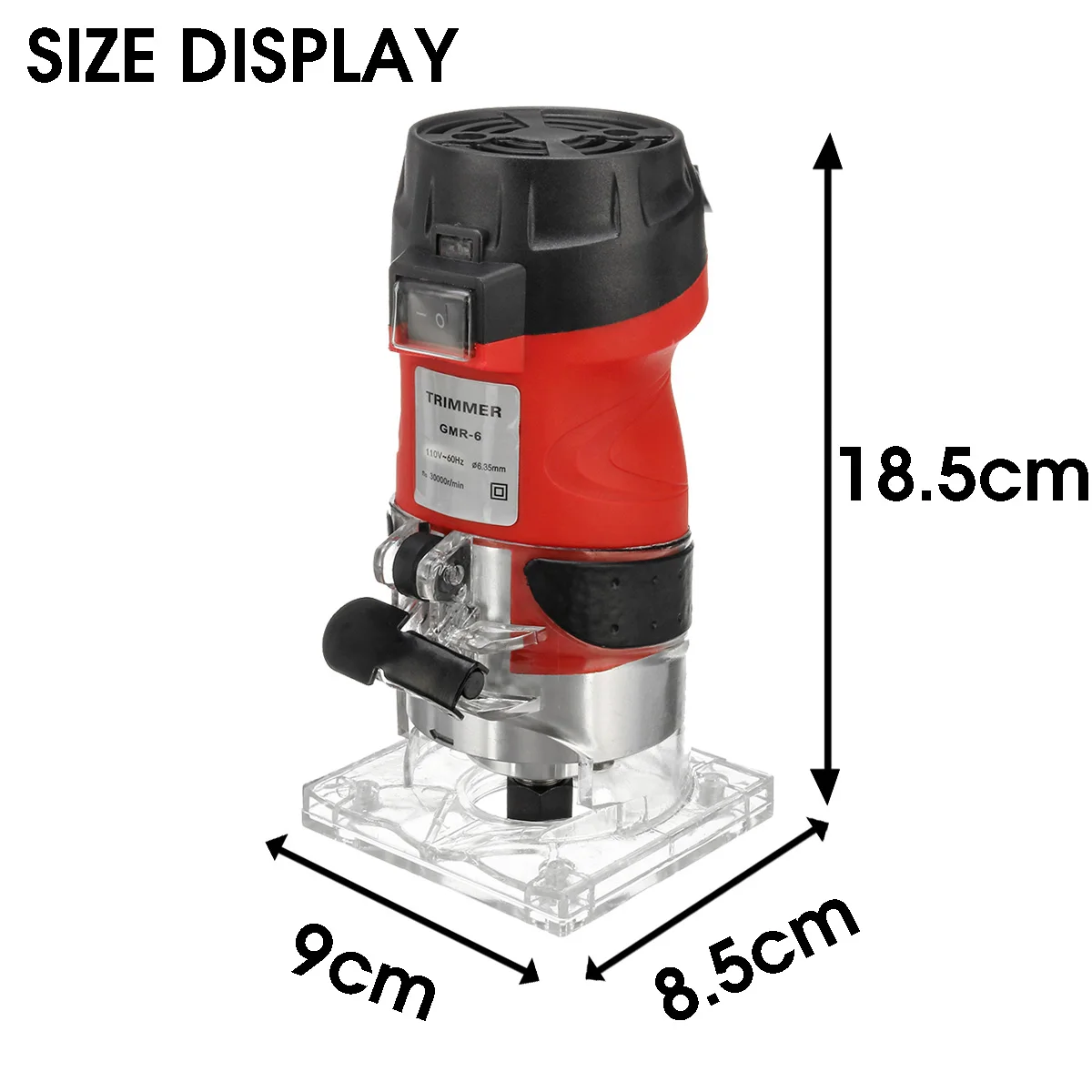 220V/110V Electric Hand Trimmer 1/4inch Wood Laminator Router Trimming Carving Milling Machine DIY Wood Woodworking Power Tools
