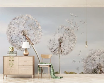 

Beibehang Custom wallpaper dream simple dandelion blue sky bedroom living room TV background wall 3d wallpaper mural behang
