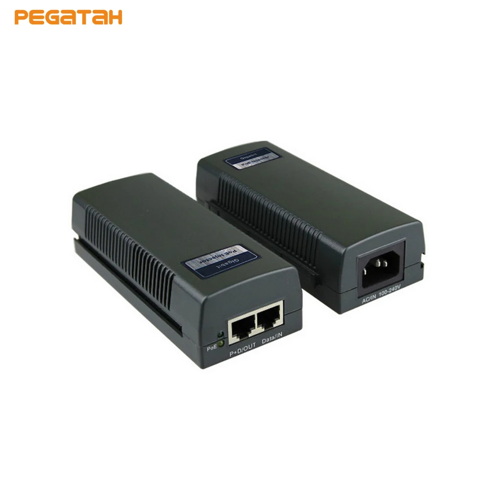 

New IEEE 802.3af/at Single Port 10/100/1000M 30W Power over Ethernet Gigabit POE Injector Automatic Detection POE Power Supply