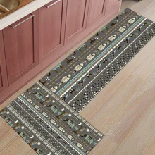 Серые этнические узоры слон геометрические проверить коврики для входного пути аксессуары для ванной набор грязи мусора грязи Траппер