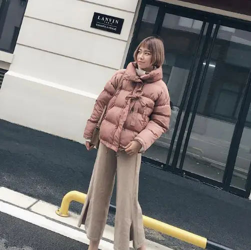 

2018 Winter Coat Women Down Jacket Stand Collar Anorak Thick Windbreaker Female Zipper Quilted Coat Femme Korean Style RQ348