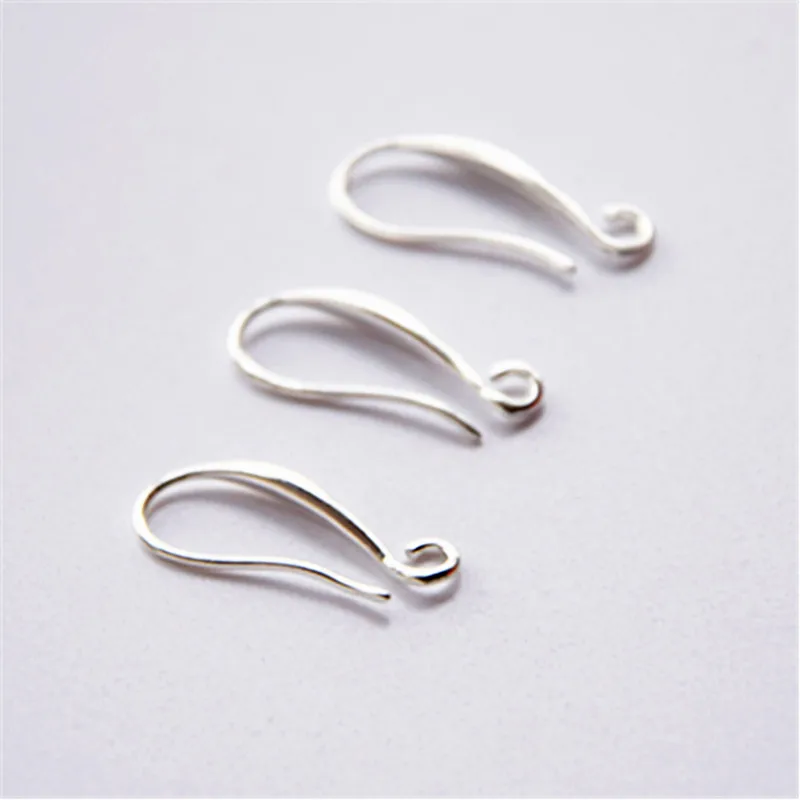 

Free 50pcs Fast Shipping Making Beads Jewelry Accessories Findings 925 Sterling Silver Hook Earring Pinch Smooth Ear Wires Women