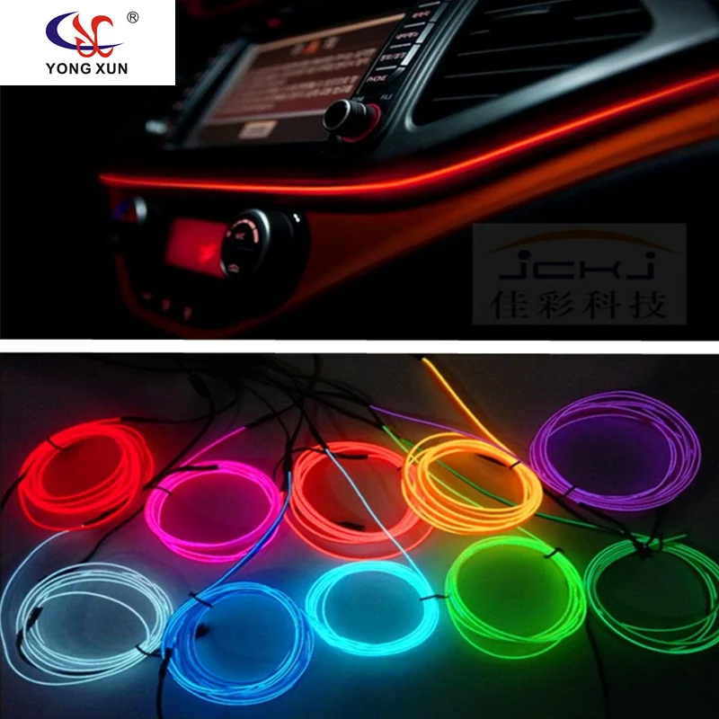 

5 M 12 V Car LED Cold Lights Flexible Neon EL Wire With Auto Lamps On Car Cold Light Strips Line Decoration Strips Accessories