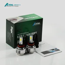 2 шт. Высокое качество COB Светодиодные фары для автомобилей 72 Вт 6600lm 6000 К белый с 30000 часов продолжительности жизни H4 H7 H11 9005 9006 автомобилей укладки