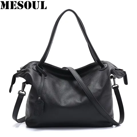 Marcas de Luxo Bolsa de Ombro para as Meninas Mesoul Top-handle Bolsas Mulheres Famosas Feminino Crossbody Ocasional Preto Grande Bolsala Bolsa