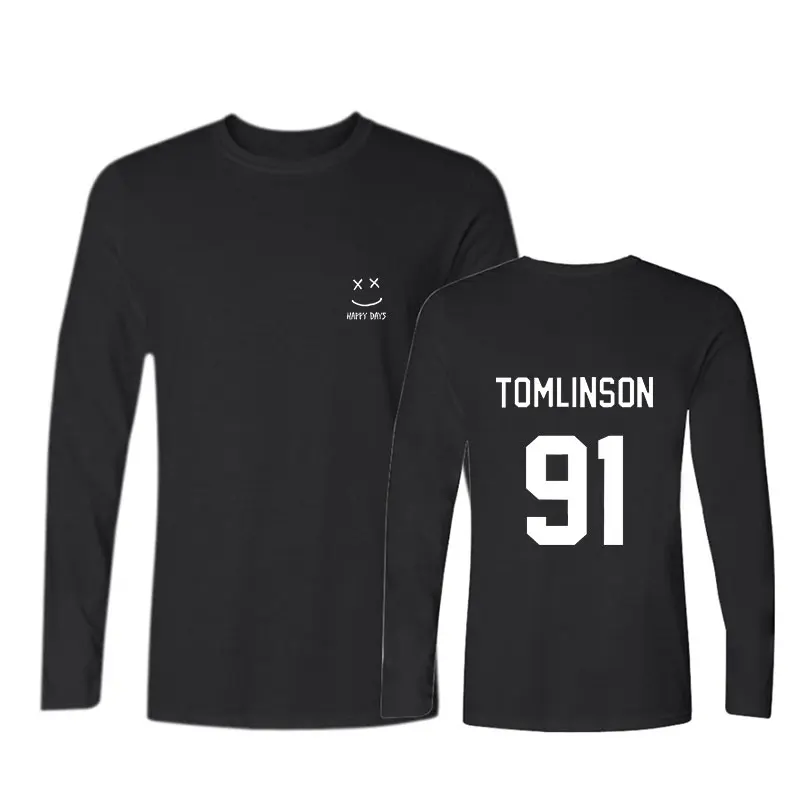 Louis Tomlinson 91 Front Back Letter T Shirt Unisex Poleras De Mujer Camisetas Tee T-shirt Women Casual Tshirt T shirts XXS-4XL