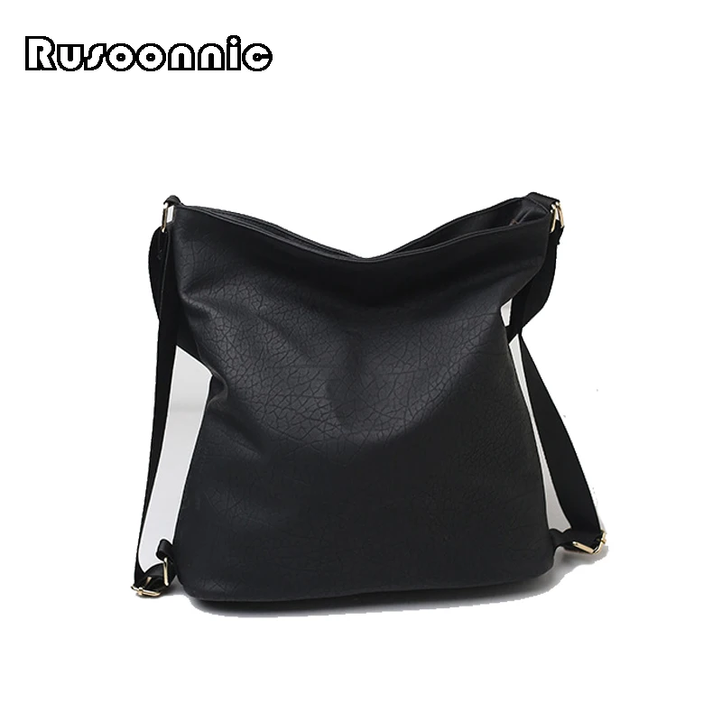 

Rusoonnic Women Backpack High Quality Girl Pu Bagpack Mochila Feminina Leather Multifunction Backpacks School Bags 2017