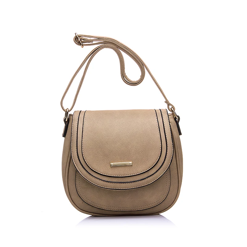 Realer женщина сумочка маленькая простой сплошной Курьерские сумки известный бренд Для женщин сумка через плечо для дамы，брендовая сумка из искусственной кожи，дамские сумочки - Цвет: Beige