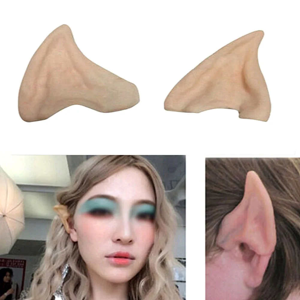 

Halloween Party Accessories Latex Soft Pointed Prosthetic Wizard Elf Fairy Alien Costume Tips Ears