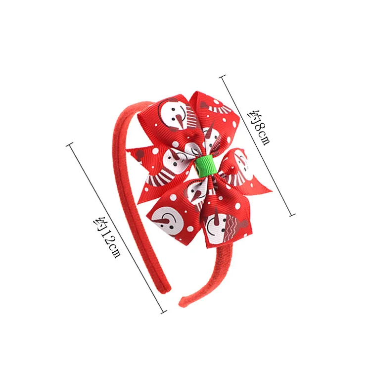 Christmas Halloween Flower Hair Bows Headband Plastic Teeth Ribbon Hairbands Hoop Hair Accessories For Girls (4)