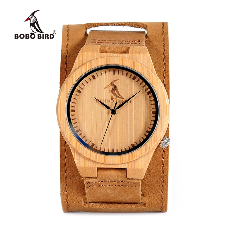 Bobobird Для Мужчин's luxulry Брендовая дизайнерская обувь часы Винтаж дерево Часы кожаный ремешок Повседневные часы в подарочной коробке