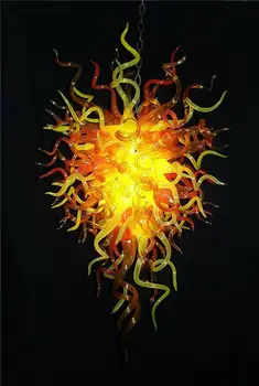Cheap Antique Style Chandelier Long Shape LED Light Source Style Hand Blown Glass Vintage Chandelier