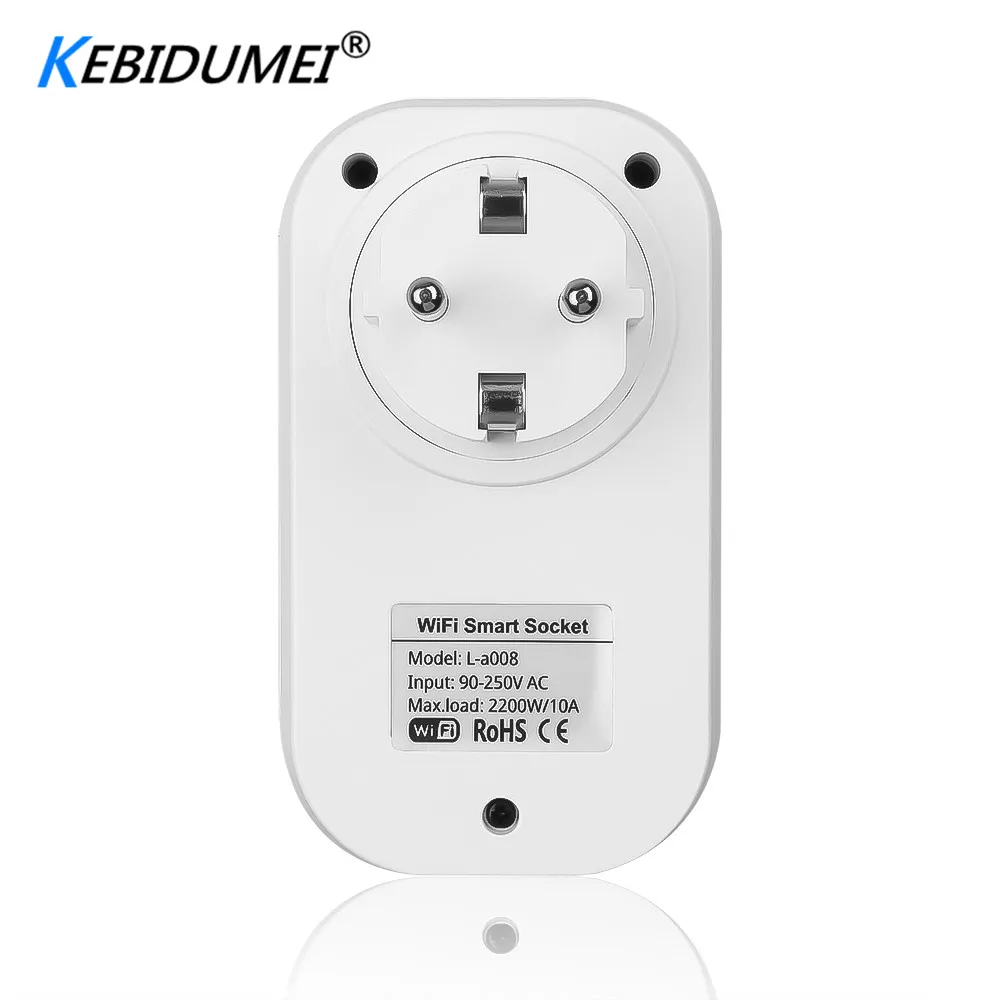 Kebidumei wifi Smart штекерное гнездо интеллектуальное управление ЕС вилка аудио управление голосовой умный выбор времени розетка Беспроводная розетка