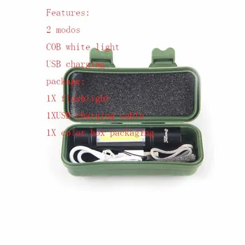 

Ultrafire Mini XPE Q5 2 Mode Tactical LED Flashlight COB Work Light Lanterna Torch Lantern Luz Handheld Flash Light 14500 Light