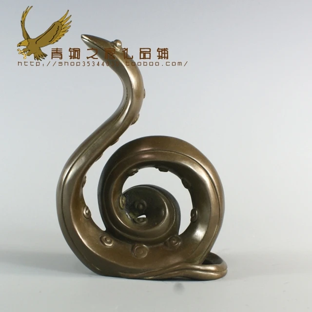 

Bronze copper snake zodiac cartoon copper crafts decoration copper zodiac decoration
