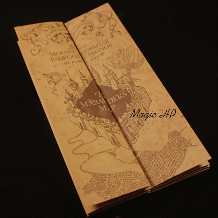

Harri Potter Marauder's Map Mini version Collectible Retro Parchment Map NEW Cosplay Props