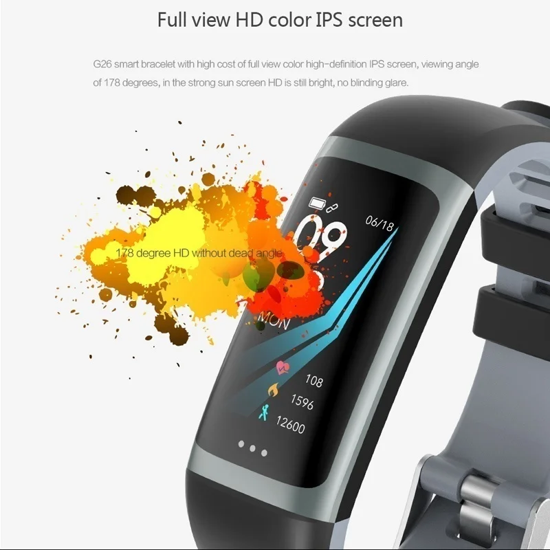 Fitness Bracelet Heart Rate Smart Watch Sleep Monitor Fitness Tracker Blood Pressure Smartband Color Screen Band