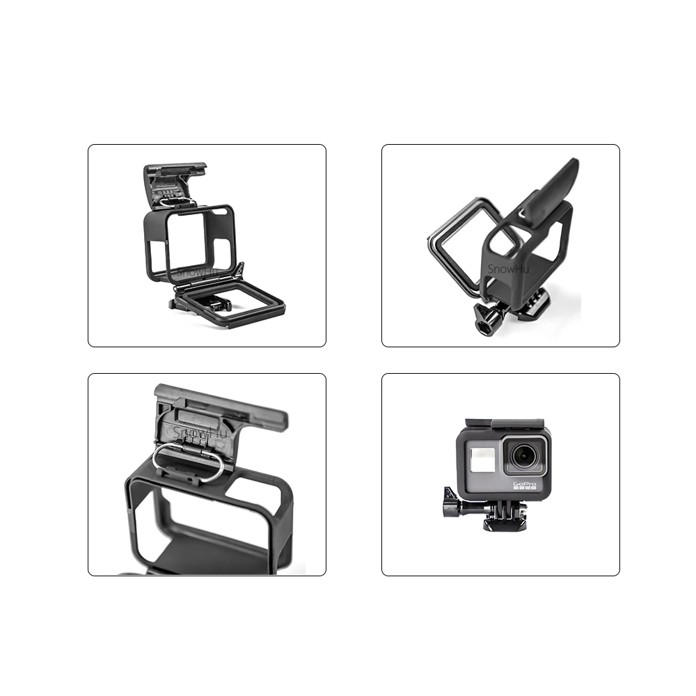 Защитный чехол SnowHu для GoPro Hero 7 6 5 с рамкой черной камеры Go Pro Аксессуары LD03|for gopro|frame