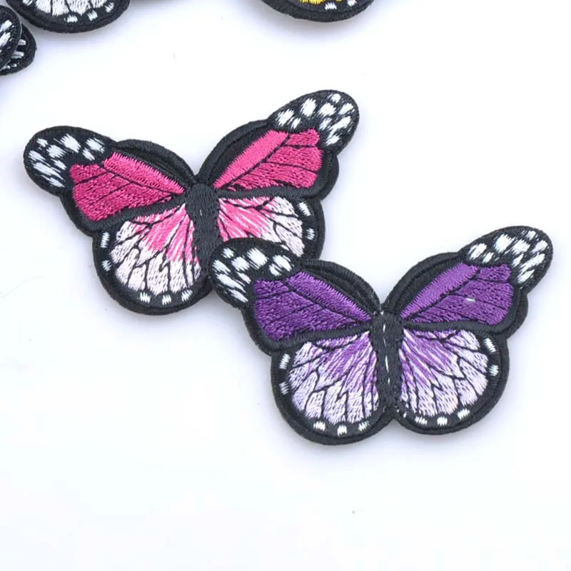 Нашивки «бабочки» нашивки из ткани Jeams Iron on Decoration repair наклейки для шитья по мотивам нашивки смешанные цвета 7x4,7 см CP0919