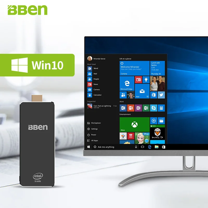 Bben MN10 Мини ПК Win 10 двухдиапазонный wifi 3 Гб RAM 64 EMMC ROM Intel Apollo Lake Celeron N3350 bluetooth