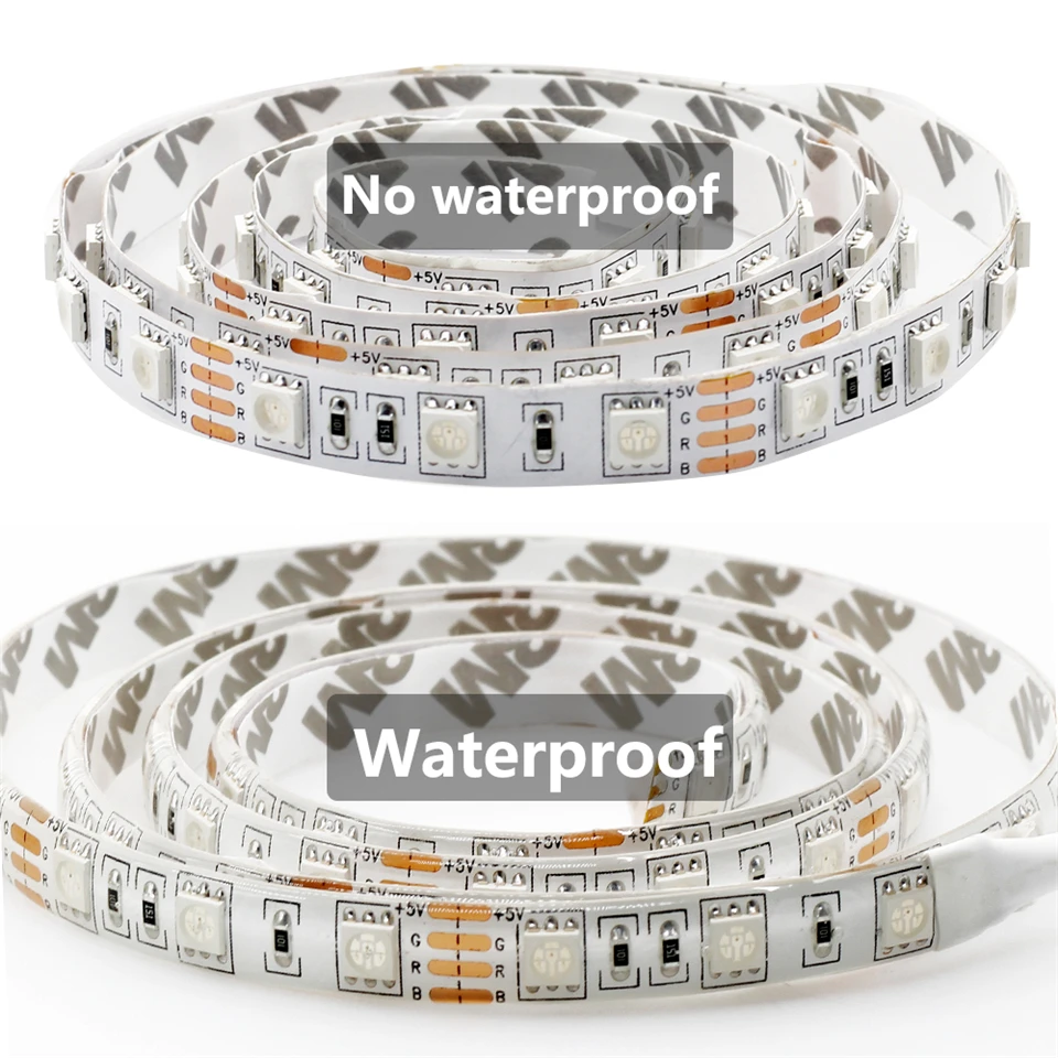 USB-5V-RGB-LED-Strip-5050-60LEDs-m-with-17Key-RF-Controller-50cm-1m-2m-Set