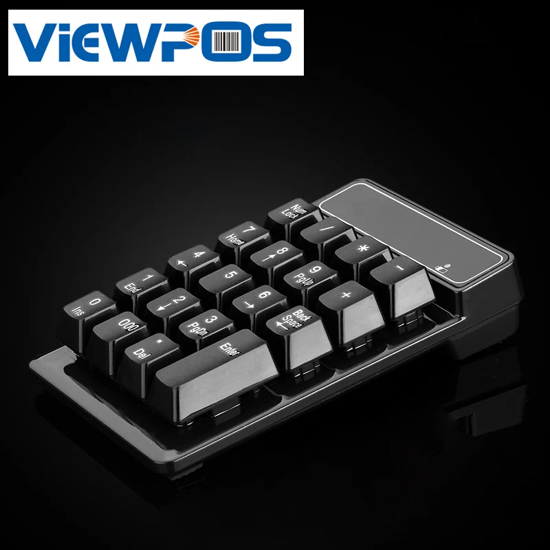 

2.4G Wireless Suspension Digital Keyboard Mechanical Feel 19 Key Mute Mini Keyboard For Desktop Laptop Table Cashier Desk Etc