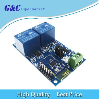 

DC 5V Dual Bluetooth Relay Module Smart Home Mobile APP Remote Switch Board