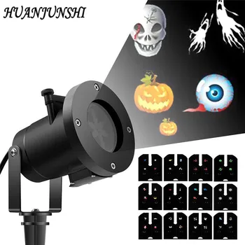 

HUANJUNSHI 12 PCS Slides LED Laser Lamp Waterproof Outdoor Lighting DJ Disco Party Light For Christmas Halloween