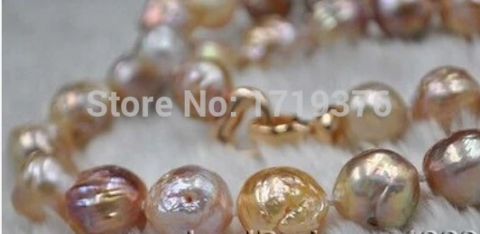 

Free shipping >>@ > 17inch Natural bright Rainbow Furrow Kasumi pearl necklace