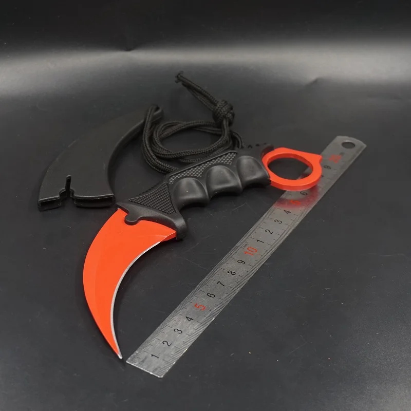 Cs go Karambit нож для походов, походов, охоты, нож с фиксированным лезвием, для выживания, для тренировок, тактические когтевые ножи, для повседневного использования, многофункциональные инструменты