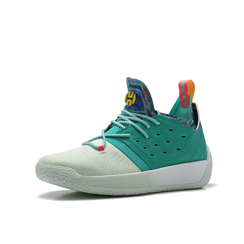 Баскетбольные кроссовки Mahadeng boost Harden Vol.2 B28106 спортивные зеленого и белого цвета