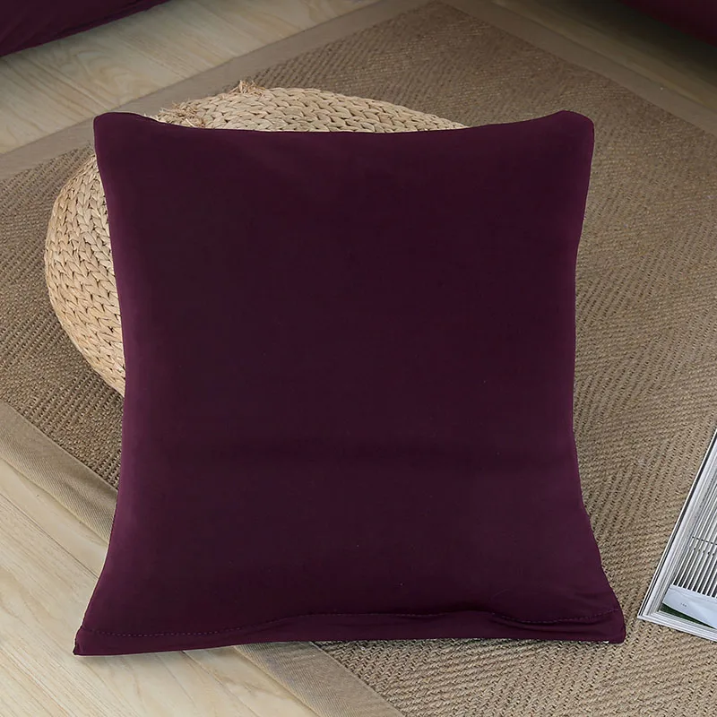 45*45 см наволочка для подушки с принтом домашний декор наволочка для подушки сиденья автомобиля дивана эластичные гибкие декоративные чехлы на подушку 1 упаковка - Цвет: Red Bean
