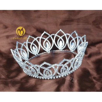 

Women tiara de noiva Princess Full Circle Rhinestones Queen Crown Wedding Bridal Hair Jewelry Bride Accessories Diadem